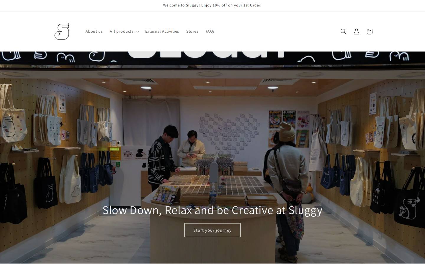 sluggy.co homepage screenshot