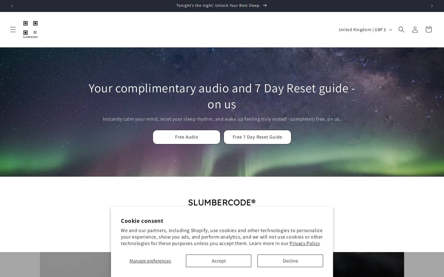 slumbercode.com homepage screenshot