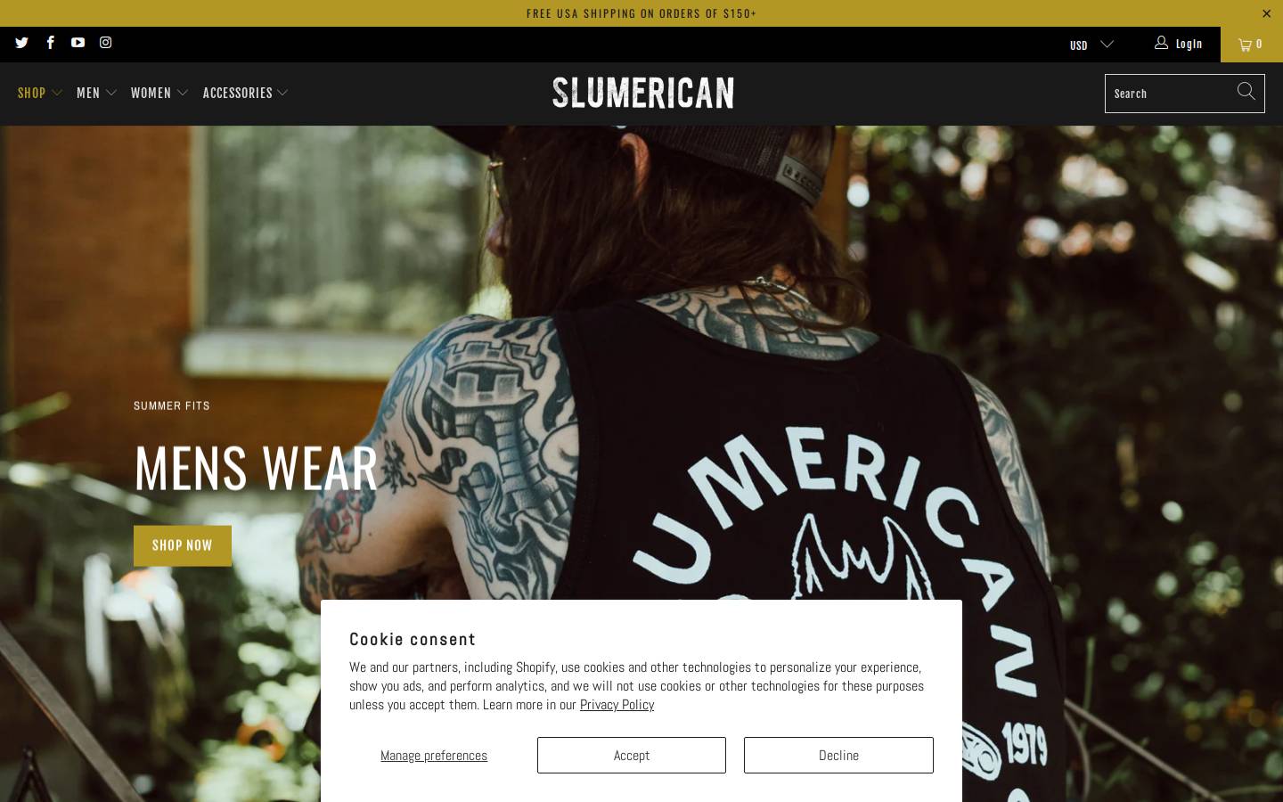 slumerican.com homepage screenshot
