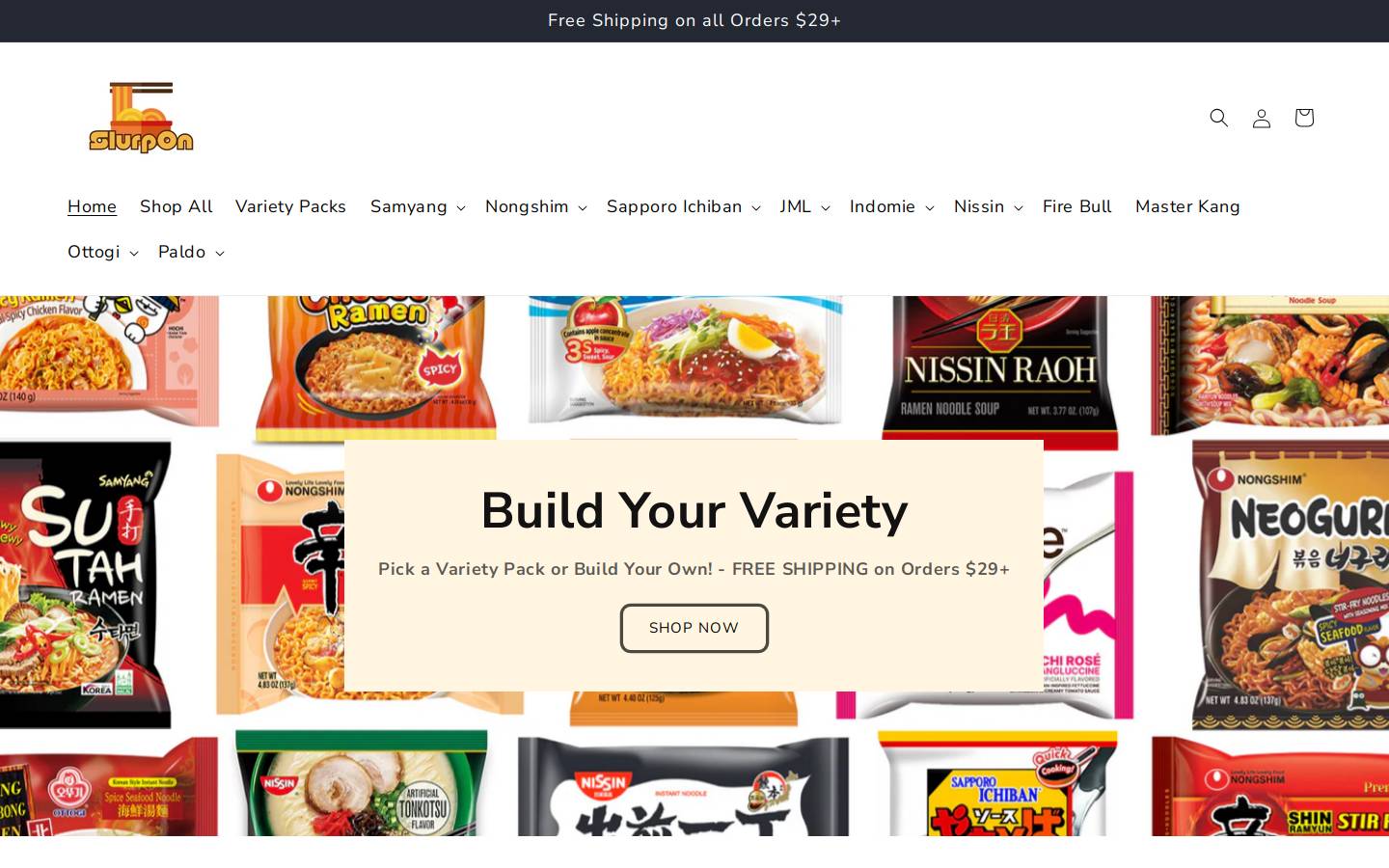 slurpon.com homepage screenshot