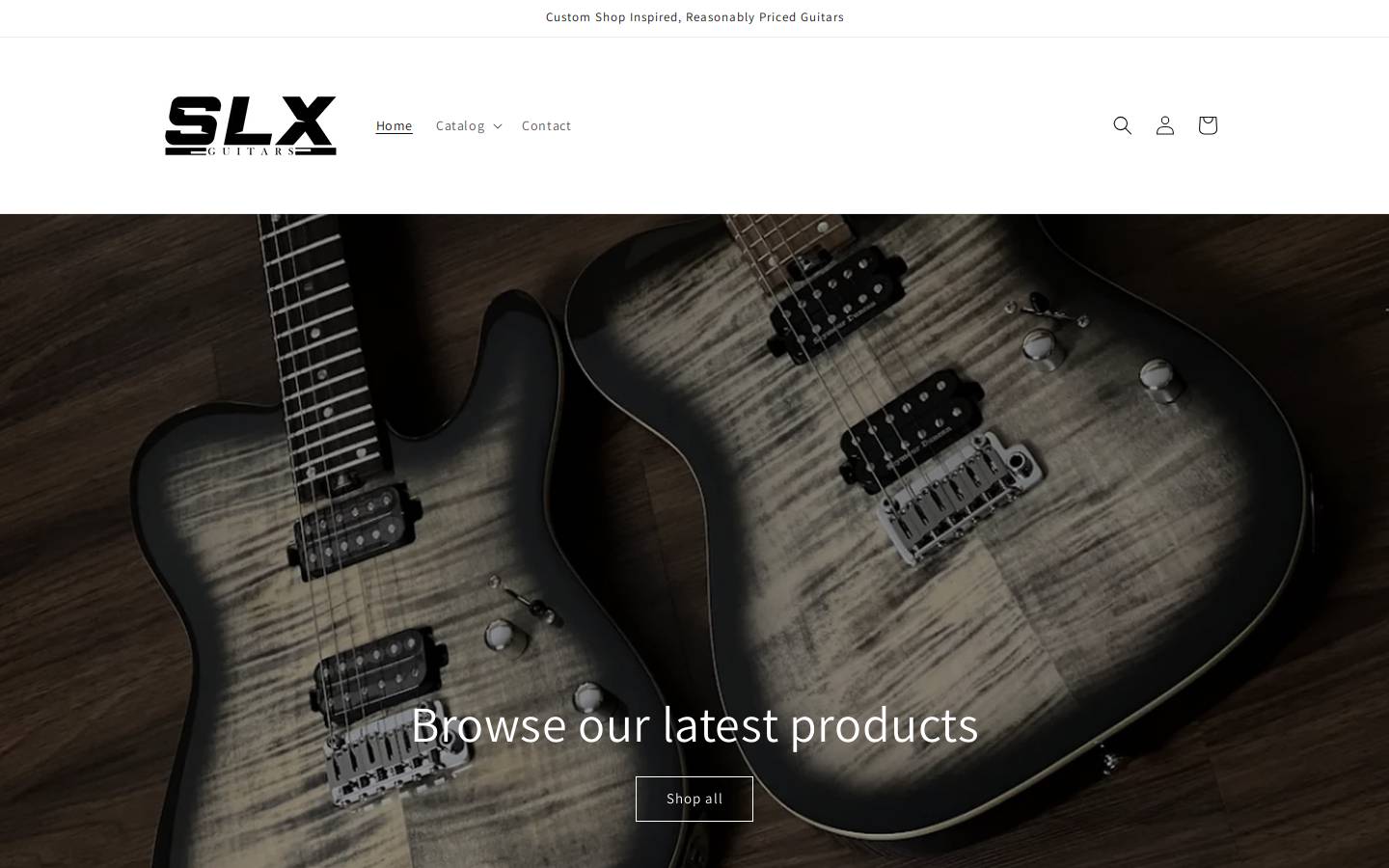 slxguitars.com homepage screenshot