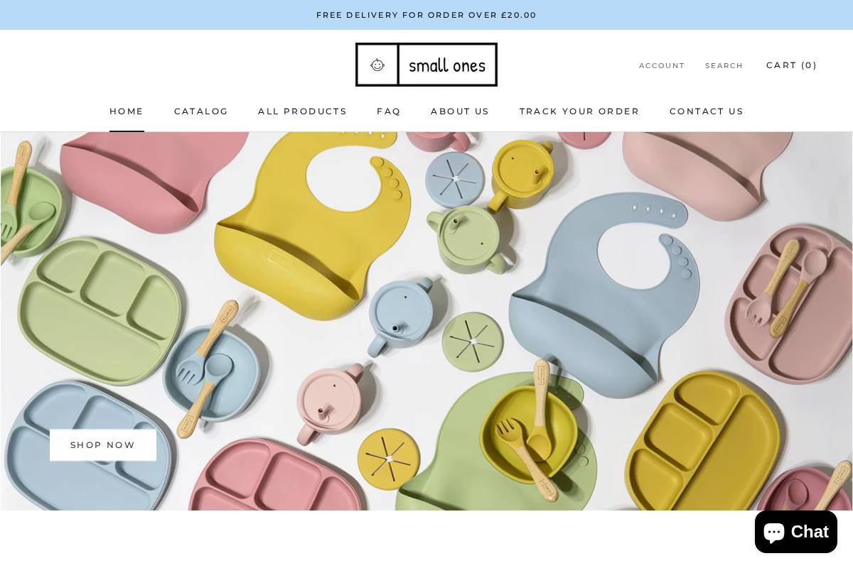 small-ones.com homepage screenshot