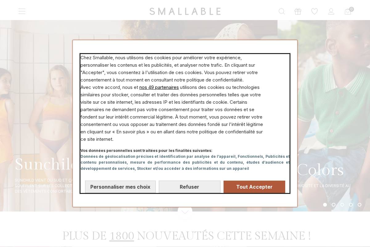 SMALLABLE homepage screenshot