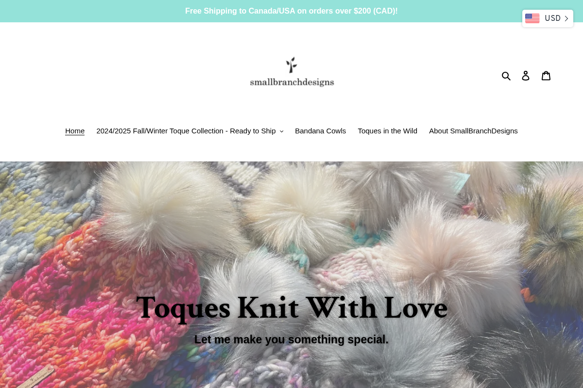 SmallBranchDesigns homepage screenshot