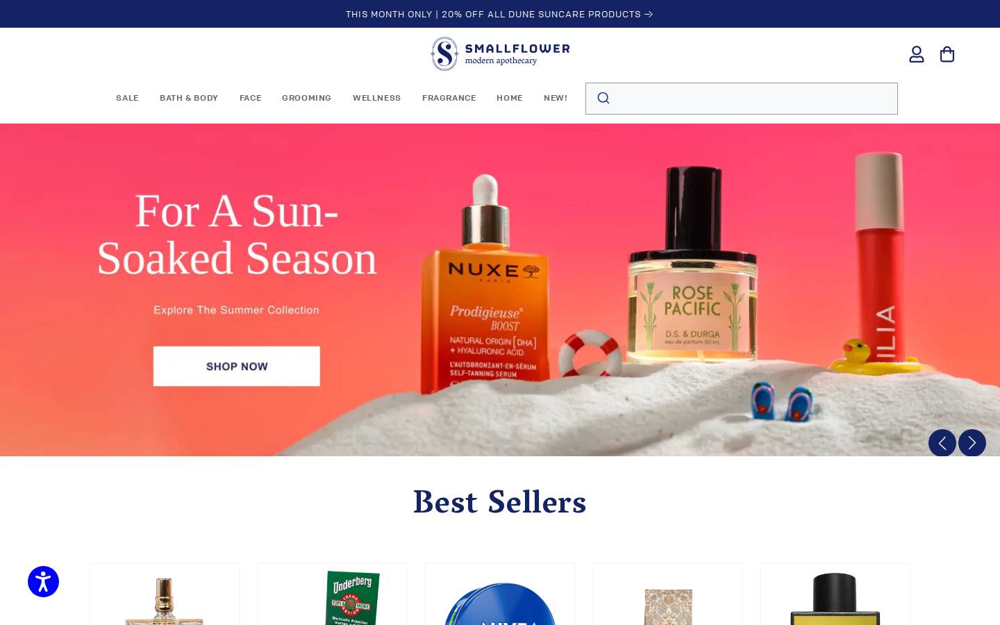 Smallflower homepage screenshot