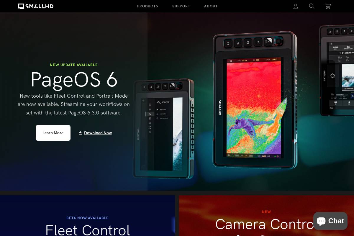 smallhd.com homepage screenshot