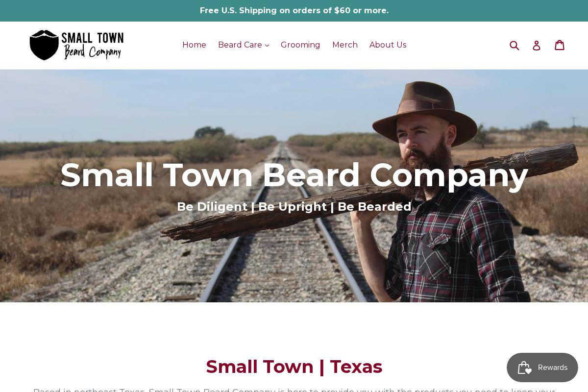 smalltownbeards.com homepage screenshot