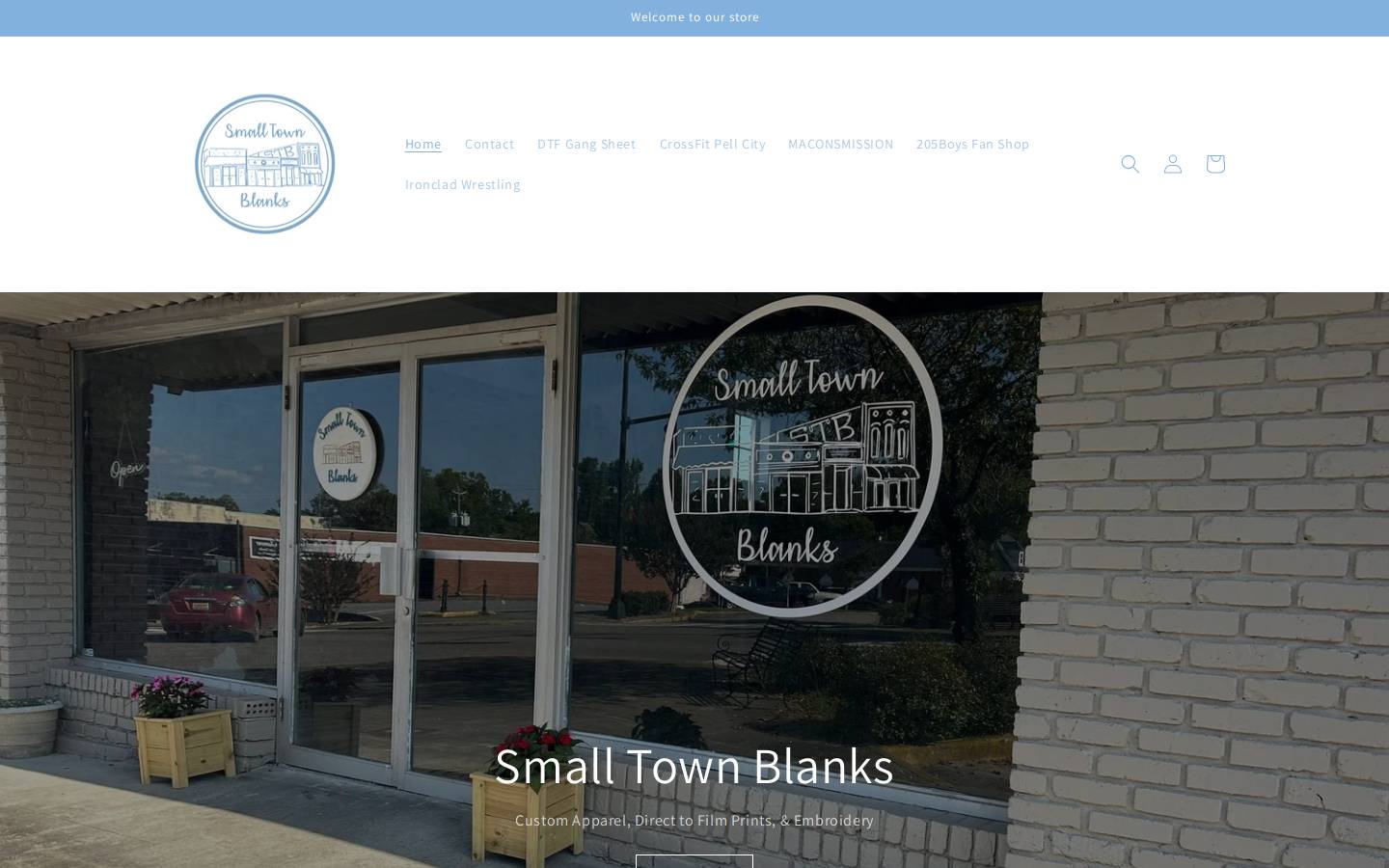 smalltownblanks.com homepage screenshot