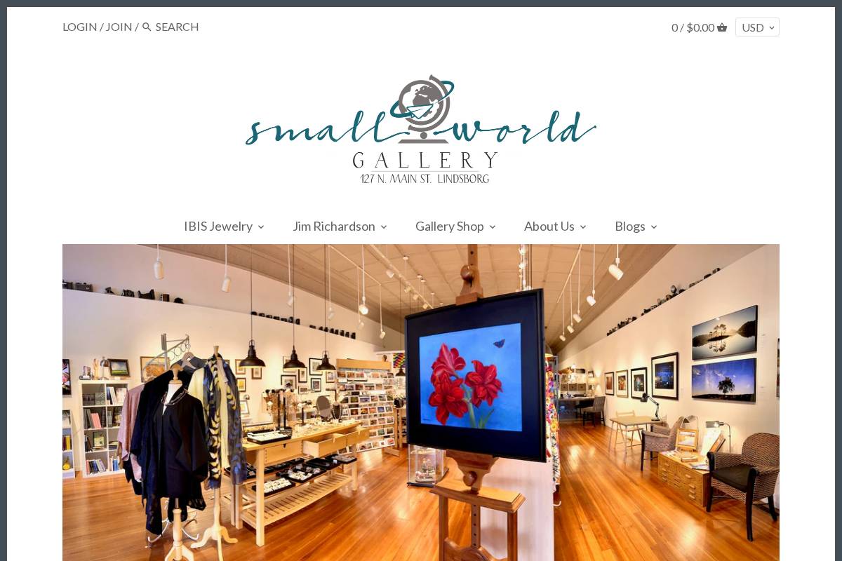 smallworldgallery.net homepage screenshot