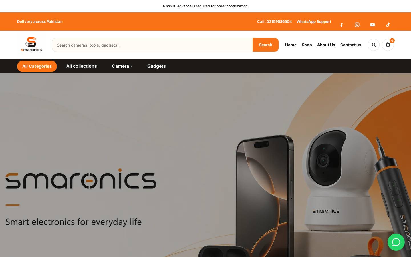 smaronics.com homepage screenshot