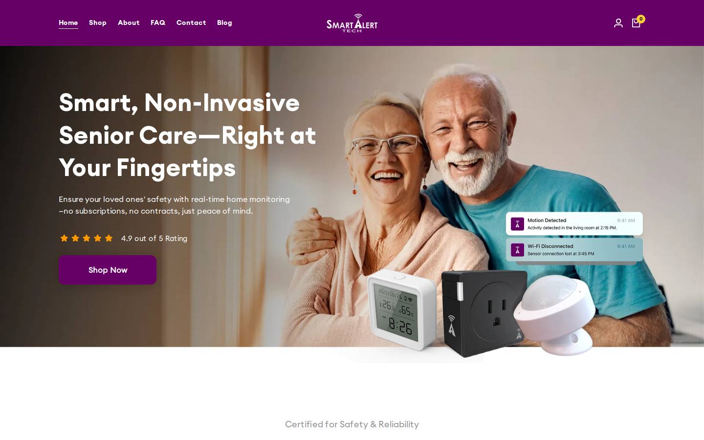 smartalerttech.com homepage screenshot