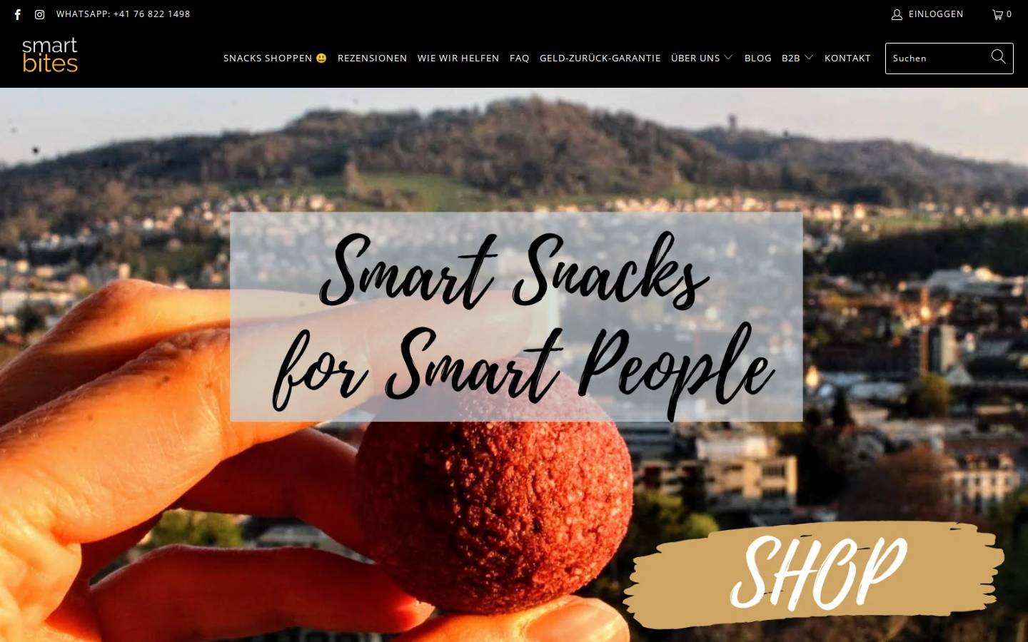 smartbites.ch homepage screenshot