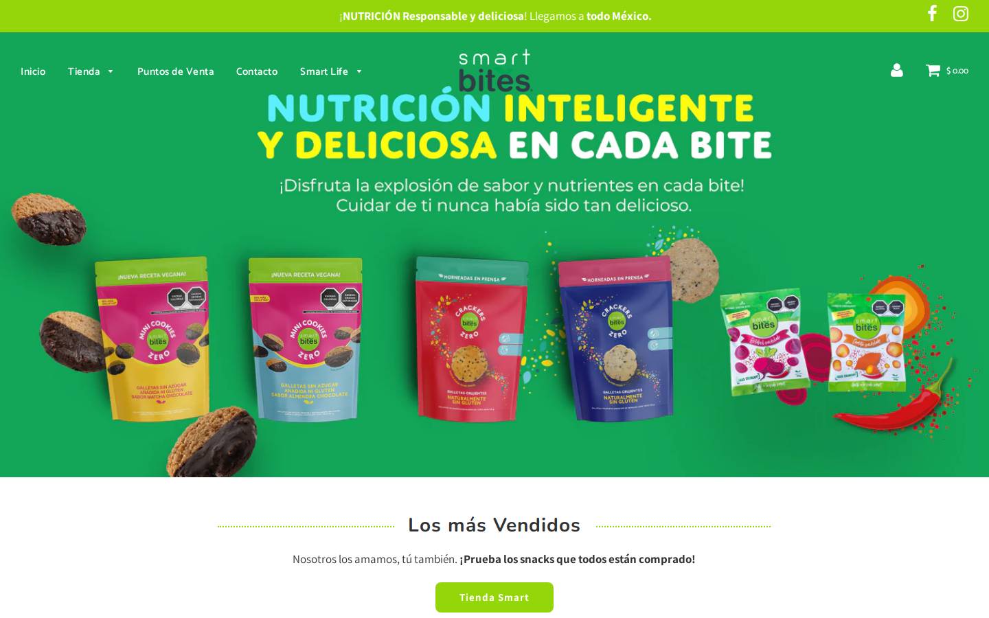 smartbites.mx homepage screenshot