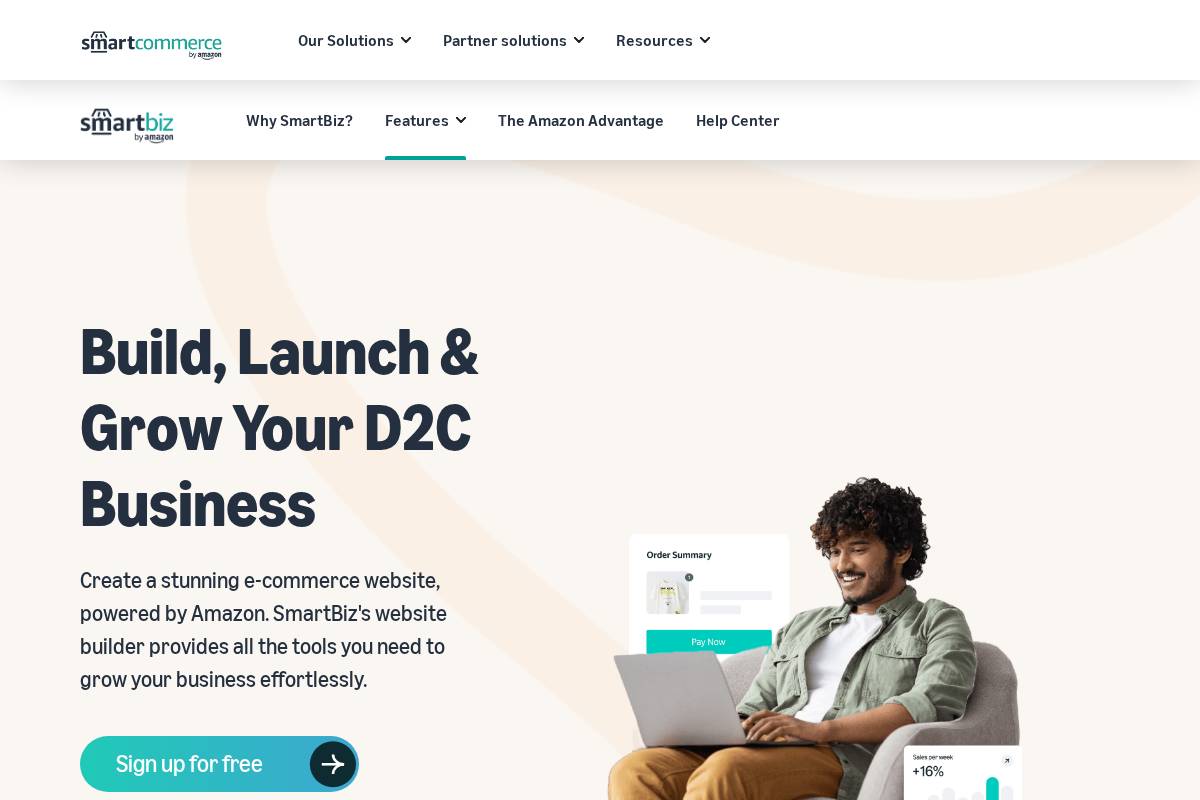 Smartbiz homepage screenshot