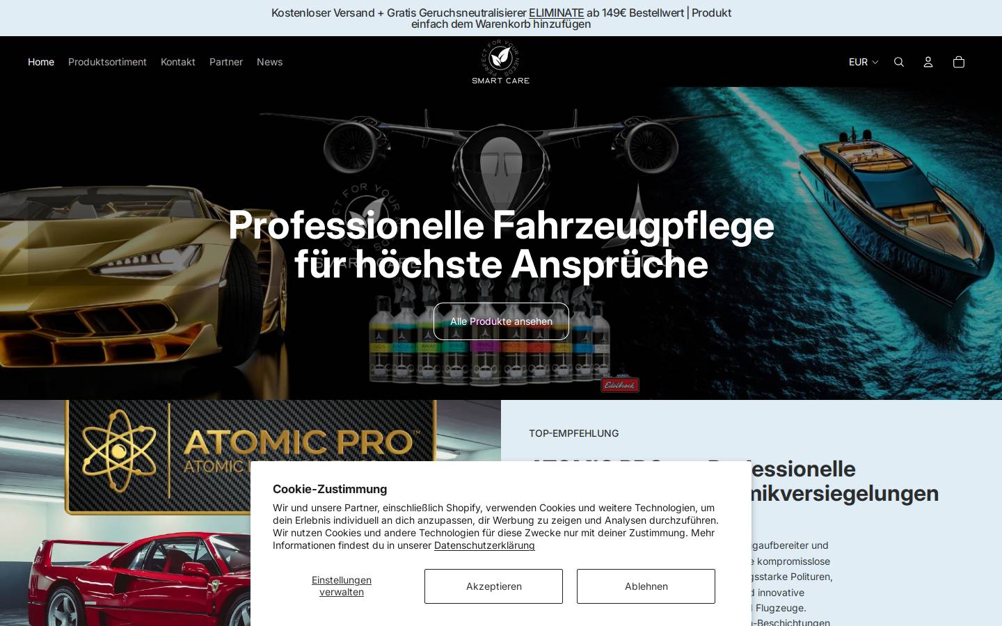 Smartcare homepage screenshot