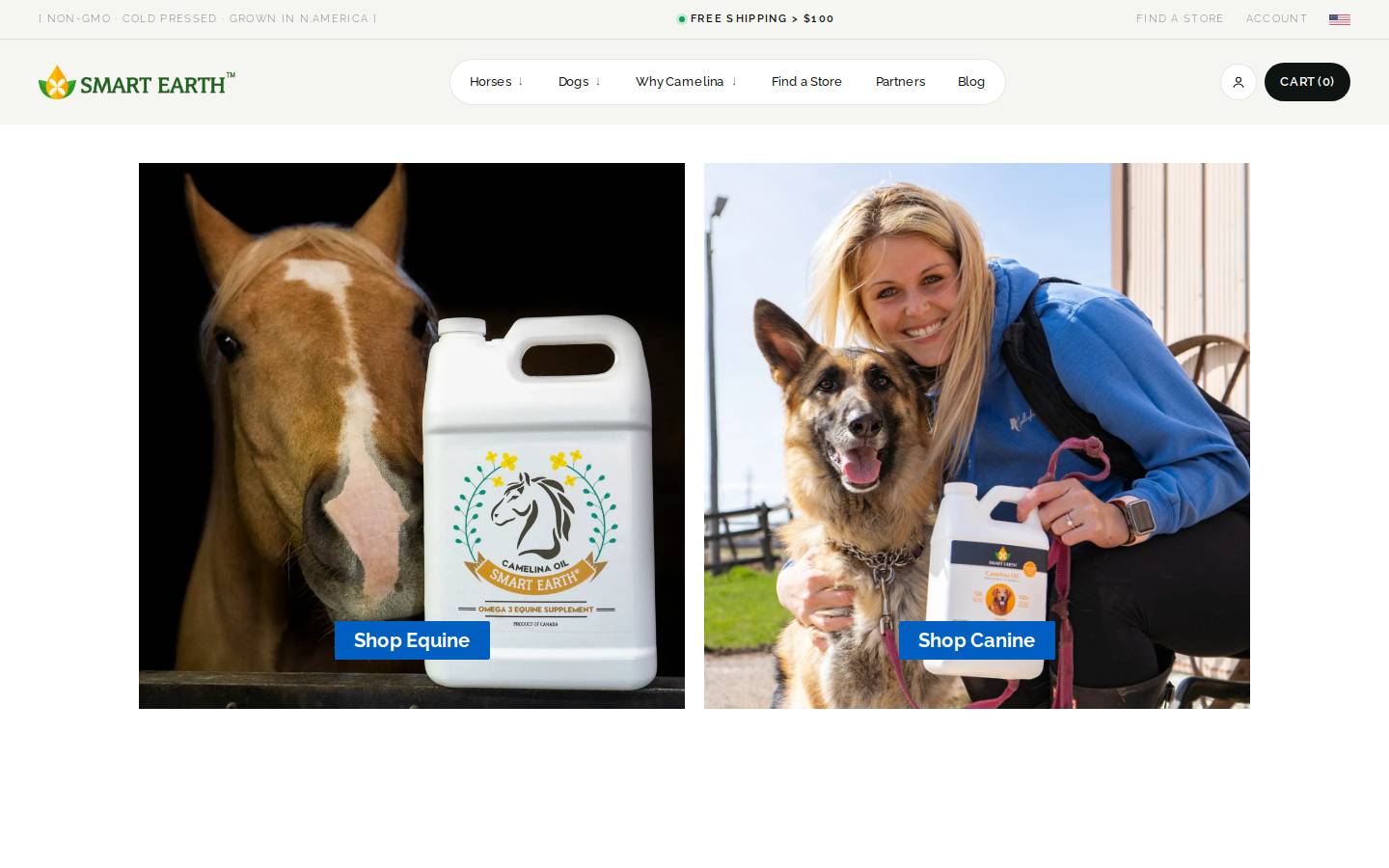 smartearthcamelina.com homepage screenshot