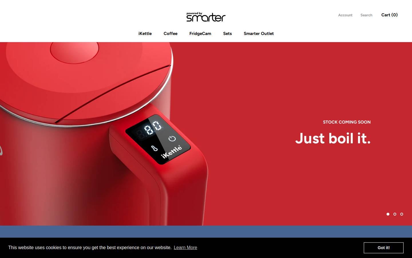 Smarter homepage screenshot