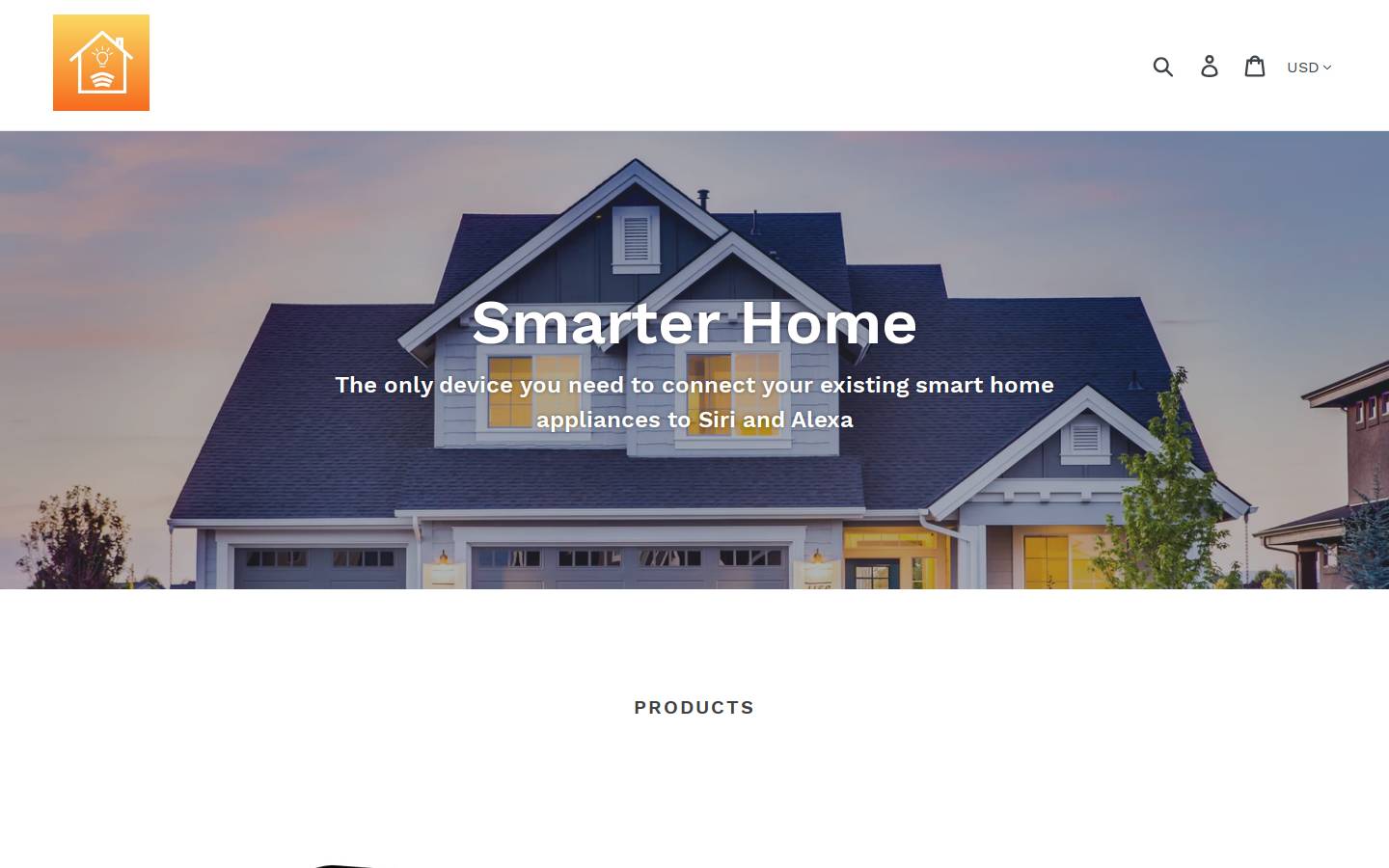 Smarterhome homepage screenshot
