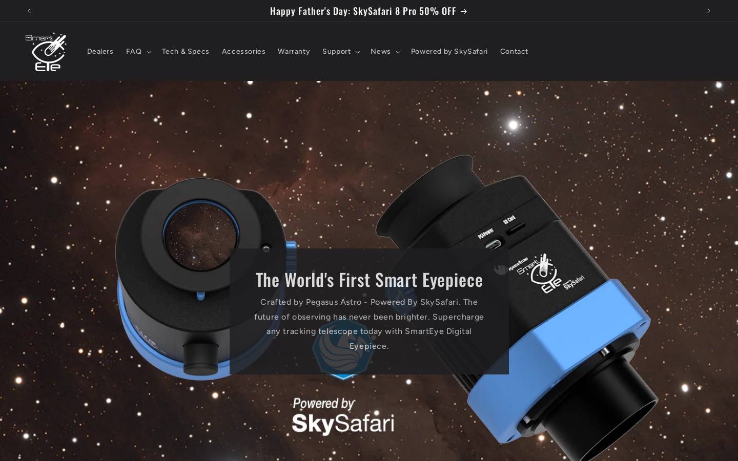 smarteyepiece.com homepage screenshot