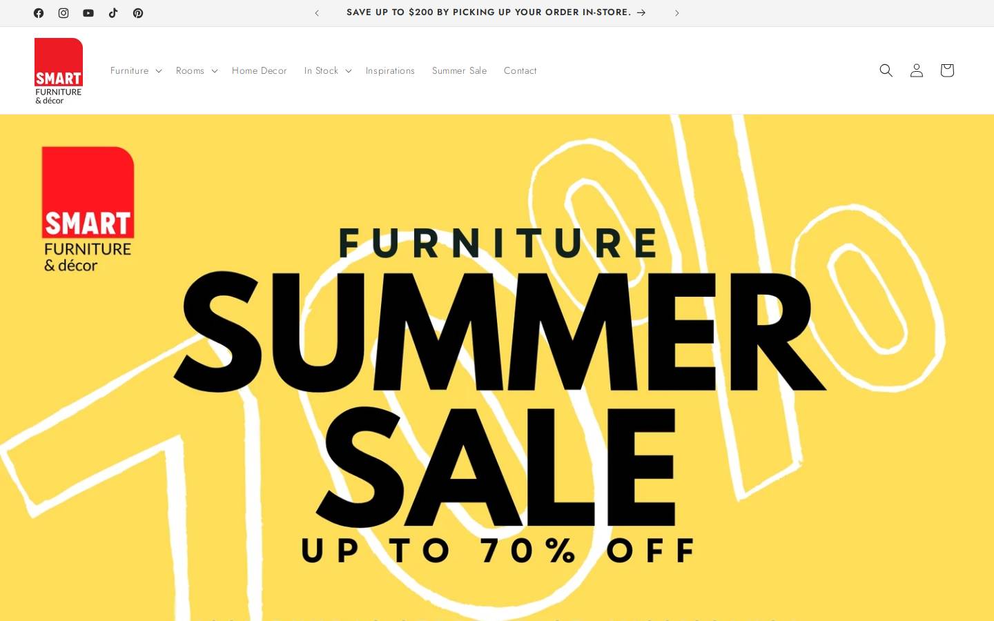 Smart Furniture homepage screenshot