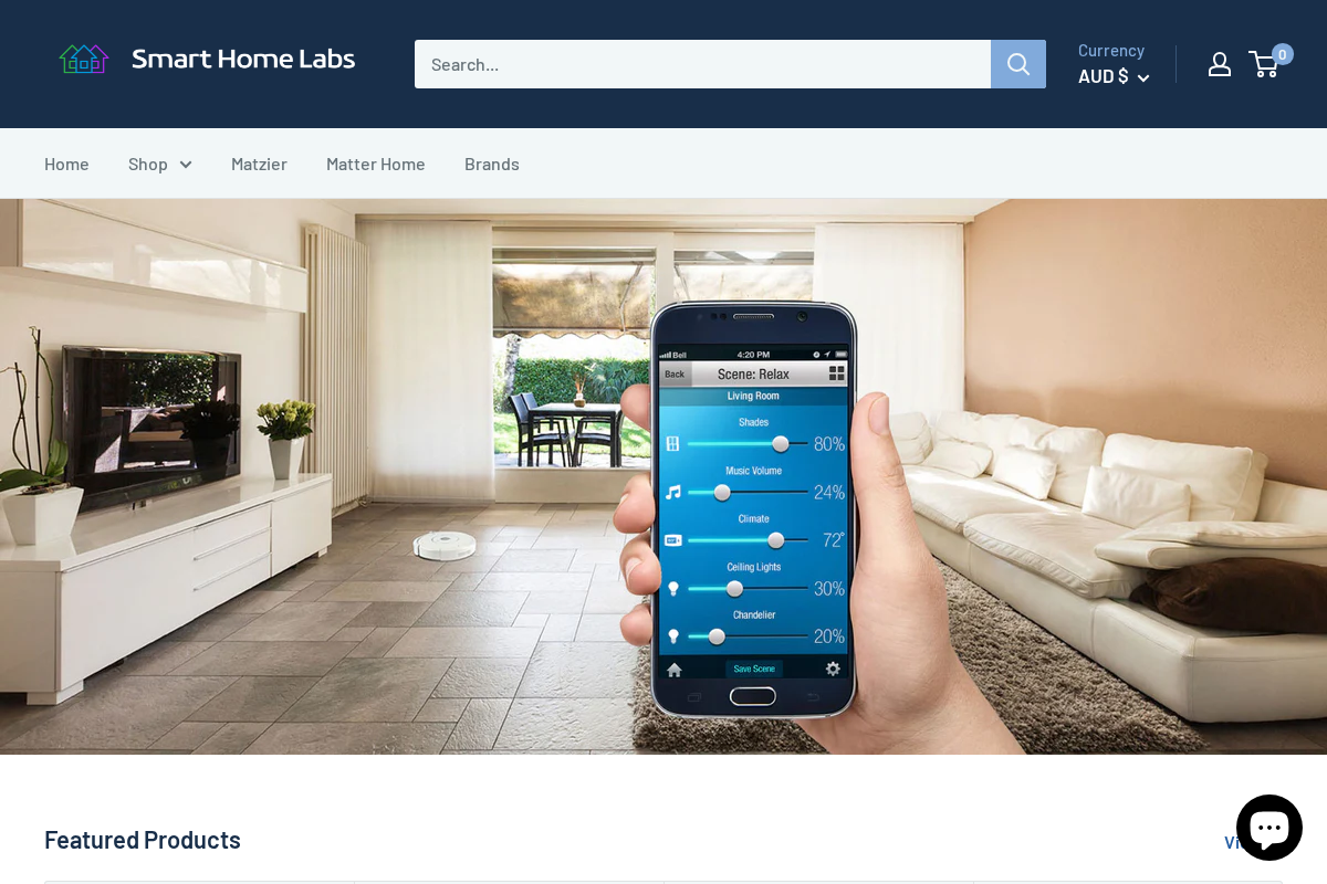 Smart Home Labs homepage screenshot