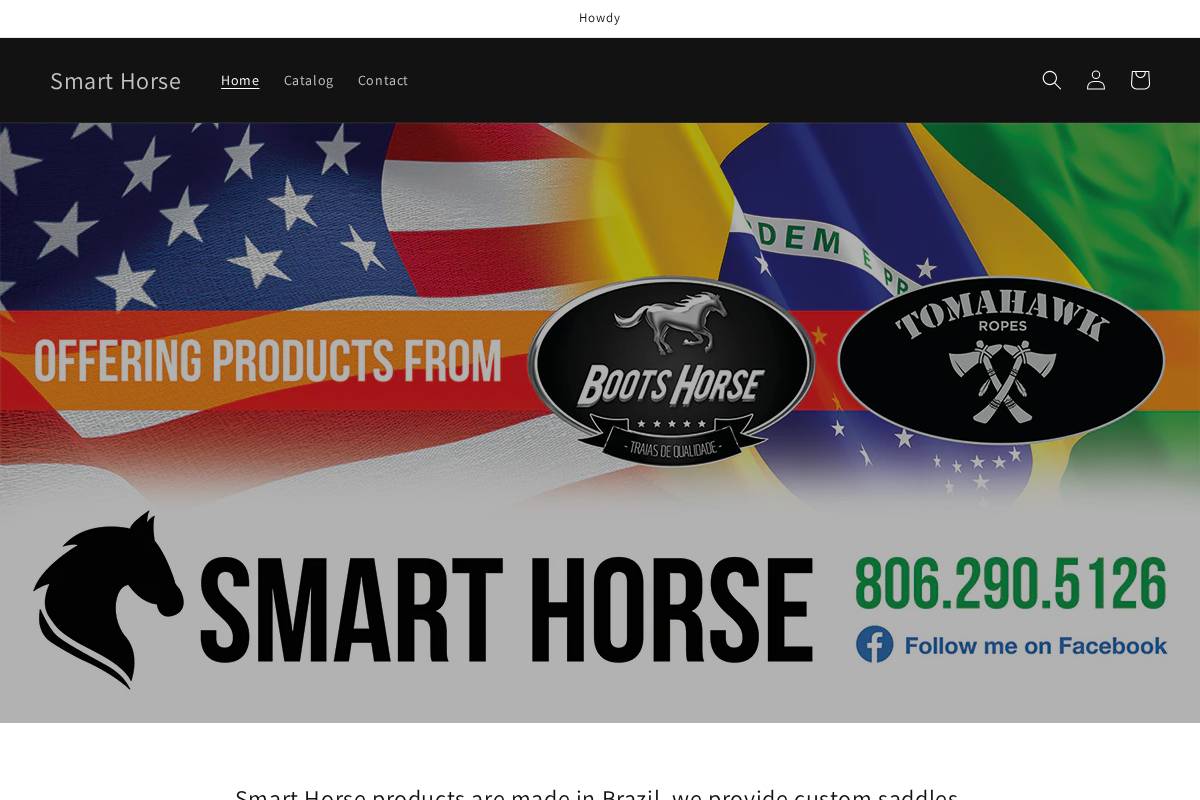 smarthorseproducts.com homepage screenshot