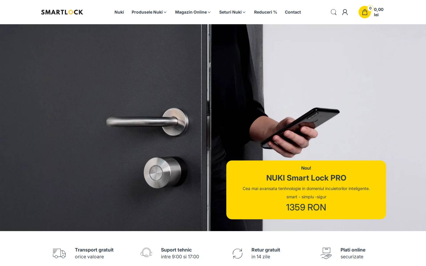 smartlock.ro homepage screenshot