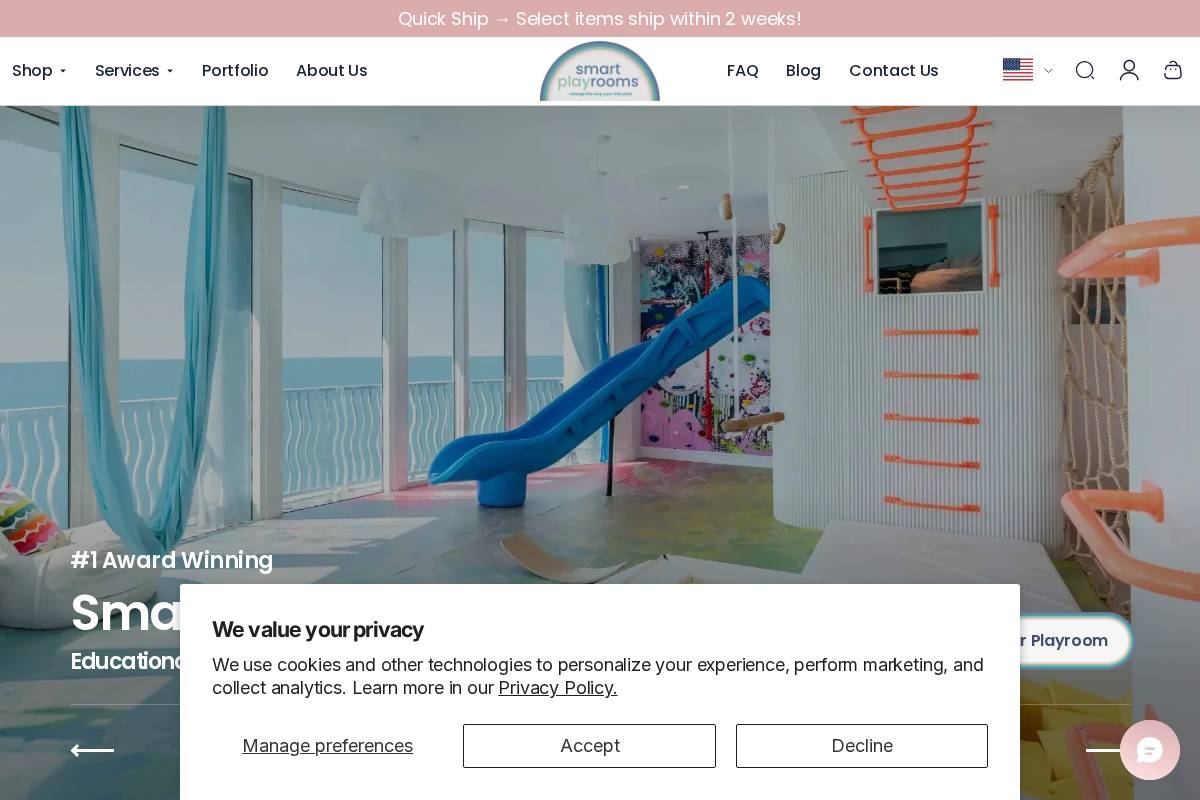 smartplayrooms.com homepage screenshot