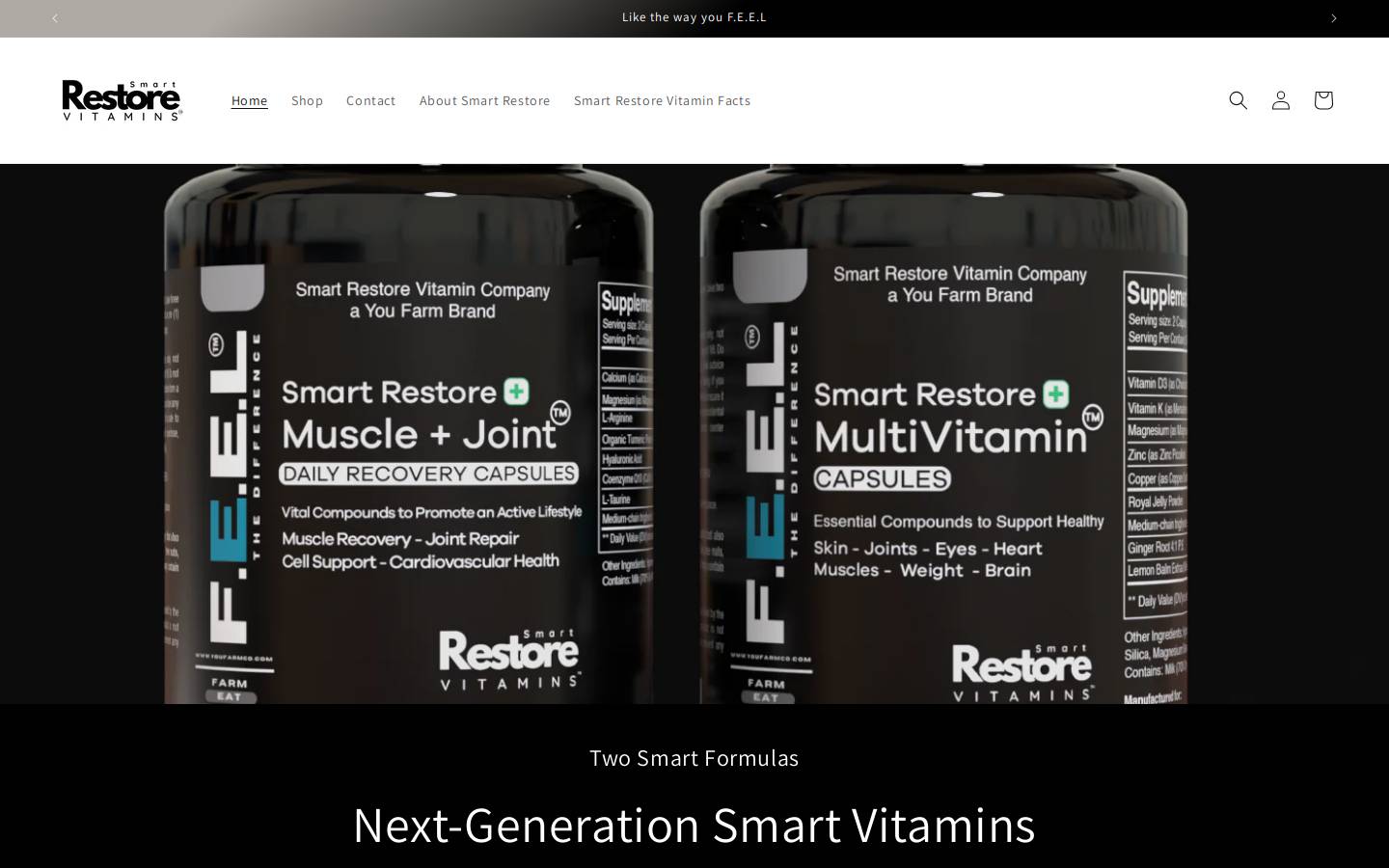 smartrestorevitamins.com homepage screenshot