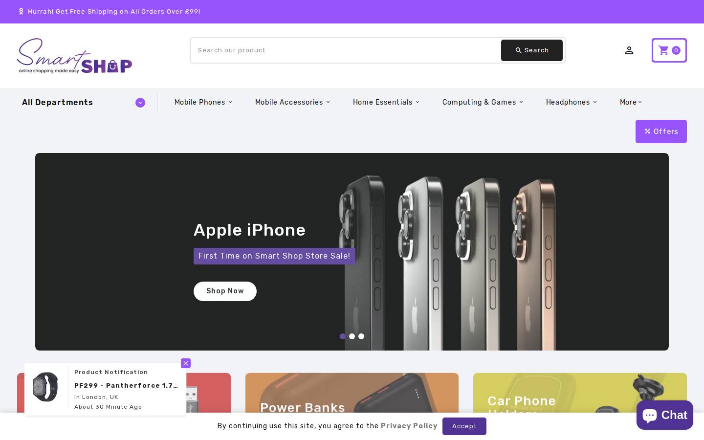 smartshop24.co.uk homepage screenshot