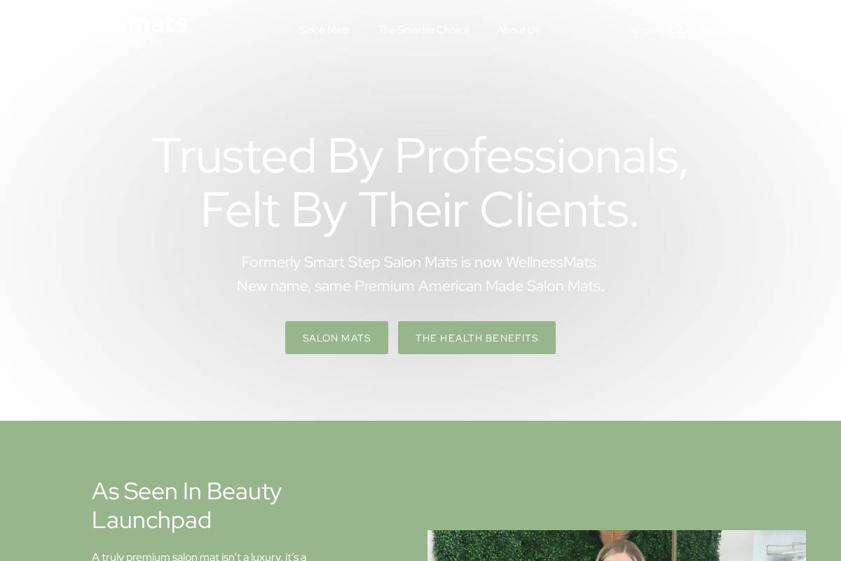 smartstepsalonmats.com homepage screenshot