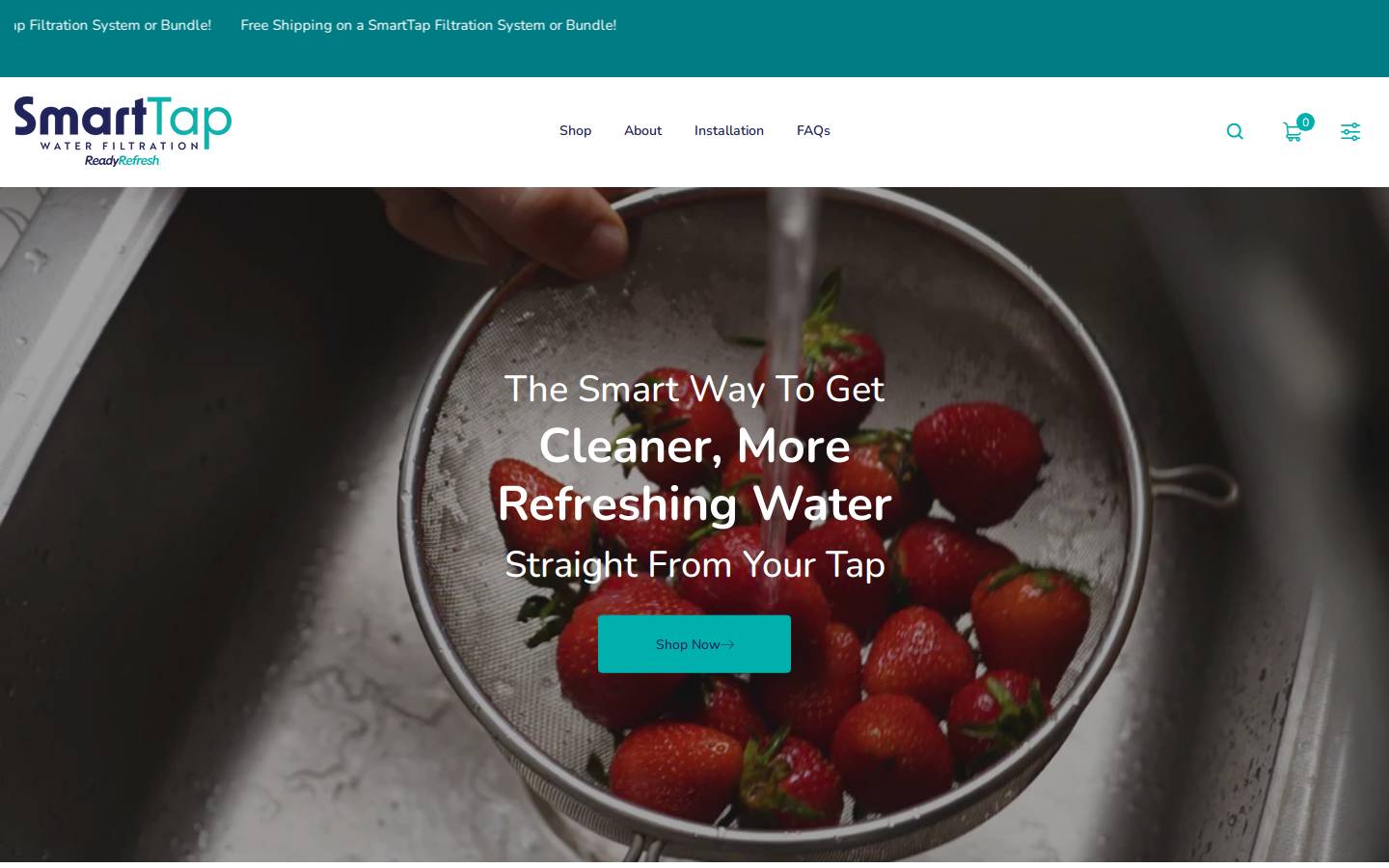 smarttapwater.com homepage screenshot