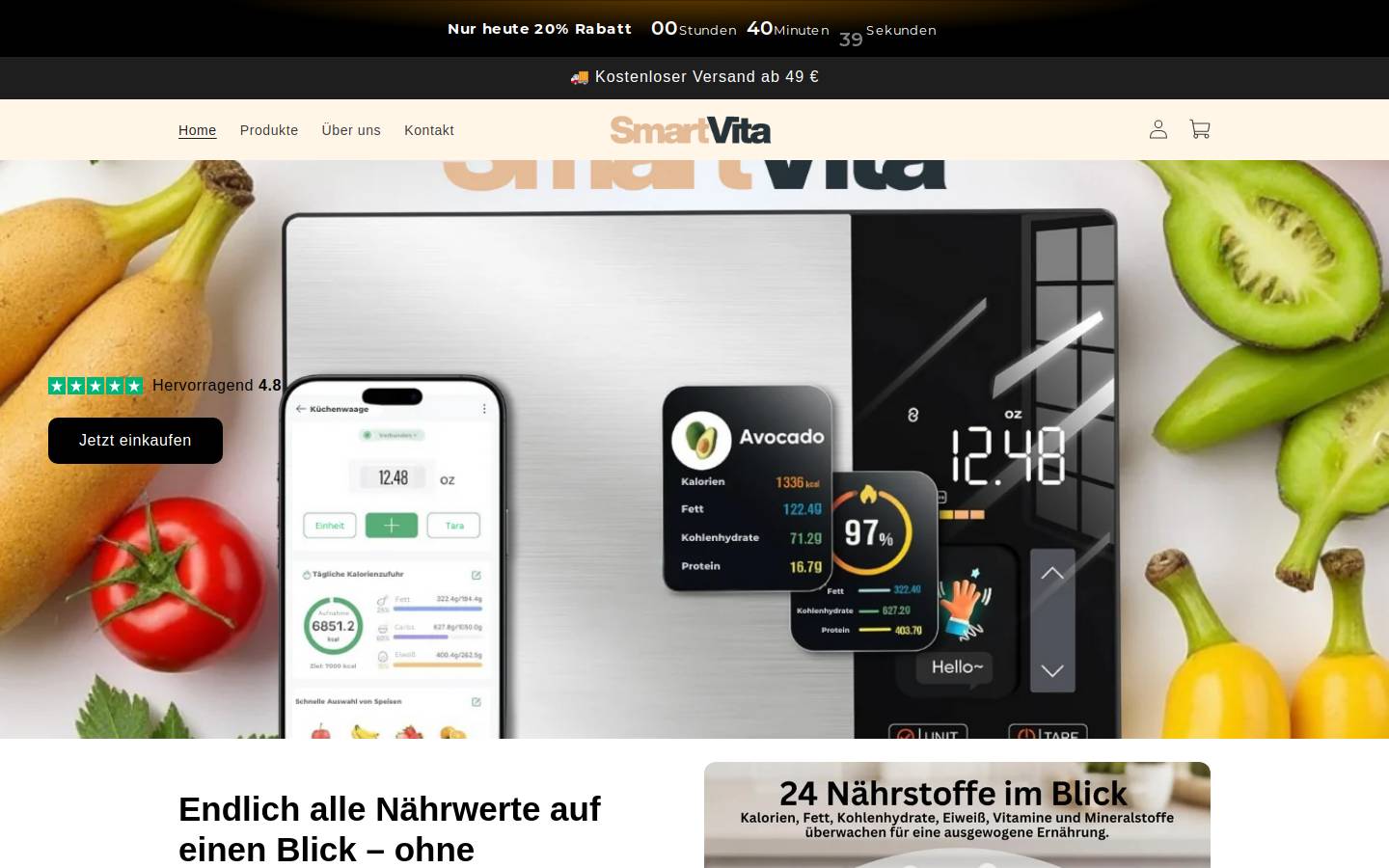 smartvita.de homepage screenshot