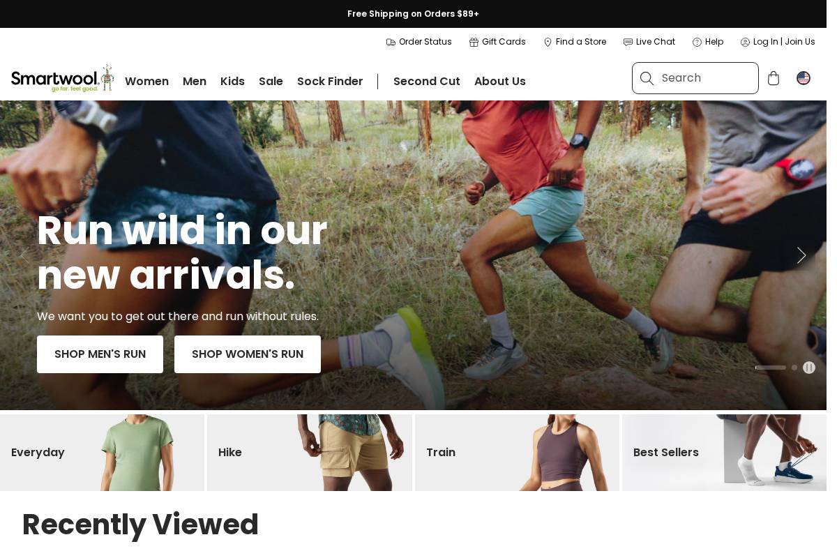 Smartwool homepage screenshot