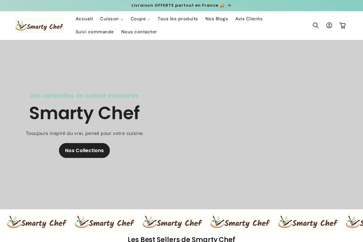 Smarty Chef homepage screenshot