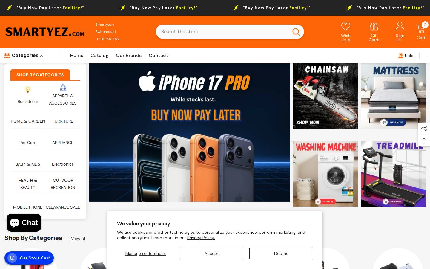 Smartyez homepage screenshot
