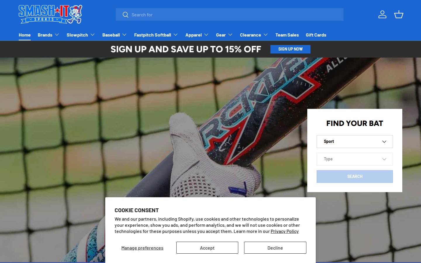 Smash It Sports homepage screenshot