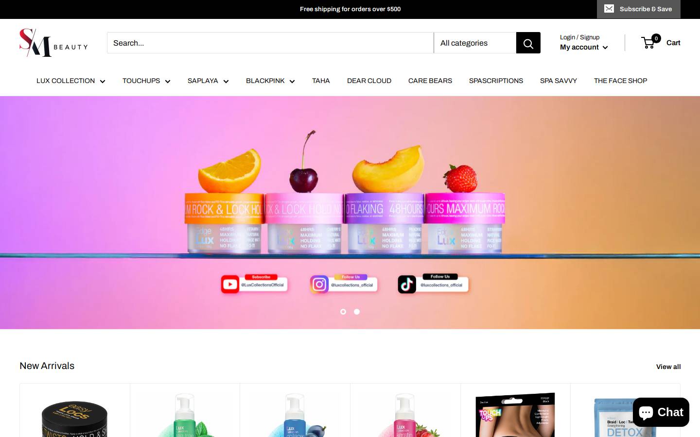 smbeautyusa.com homepage screenshot