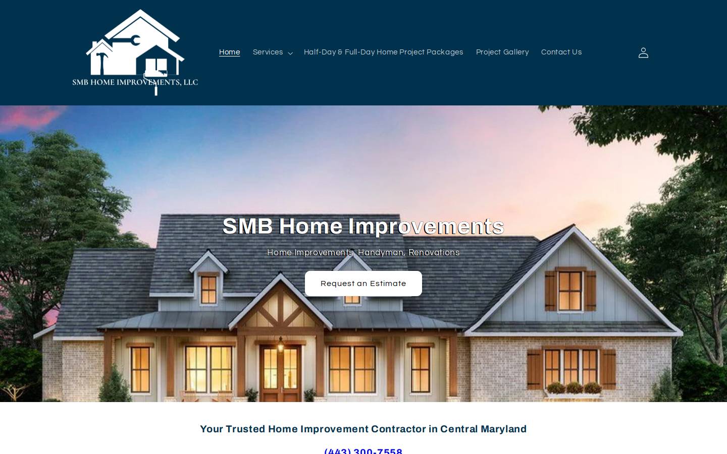 smbhomeimprovements.com homepage screenshot