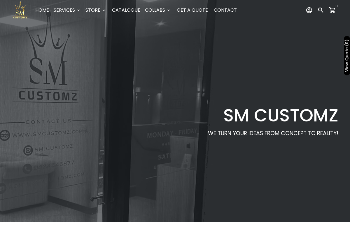 Smcustomz homepage screenshot