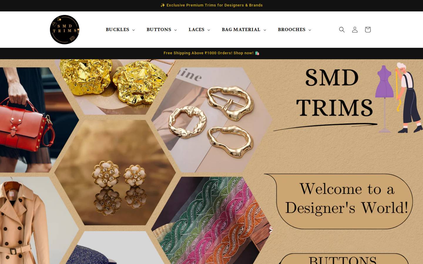 smd-trims.com homepage screenshot