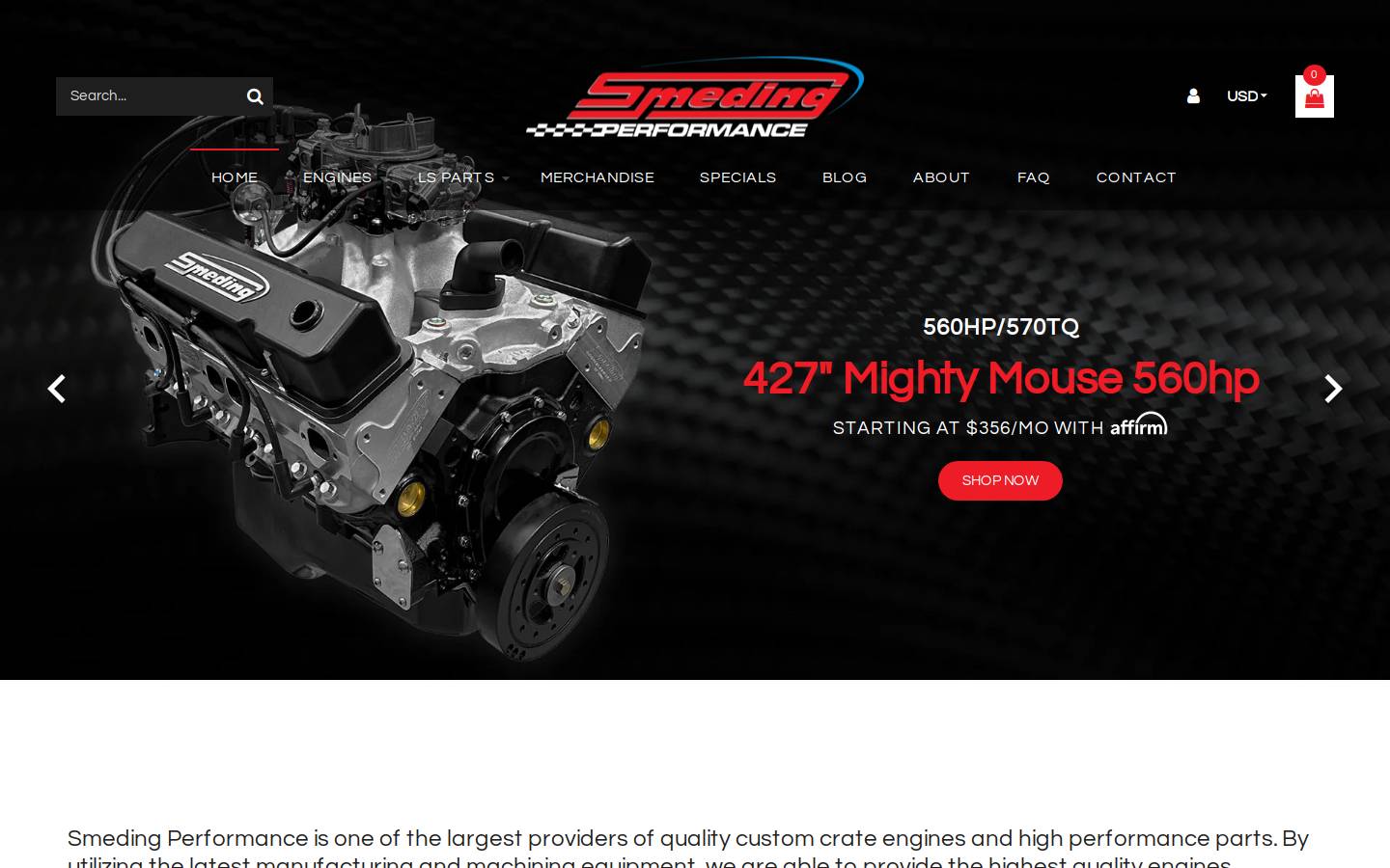 smedingperformance.com homepage screenshot