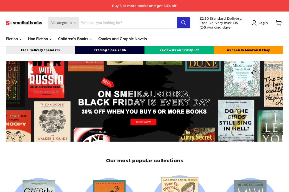 Smeikalbooks homepage screenshot