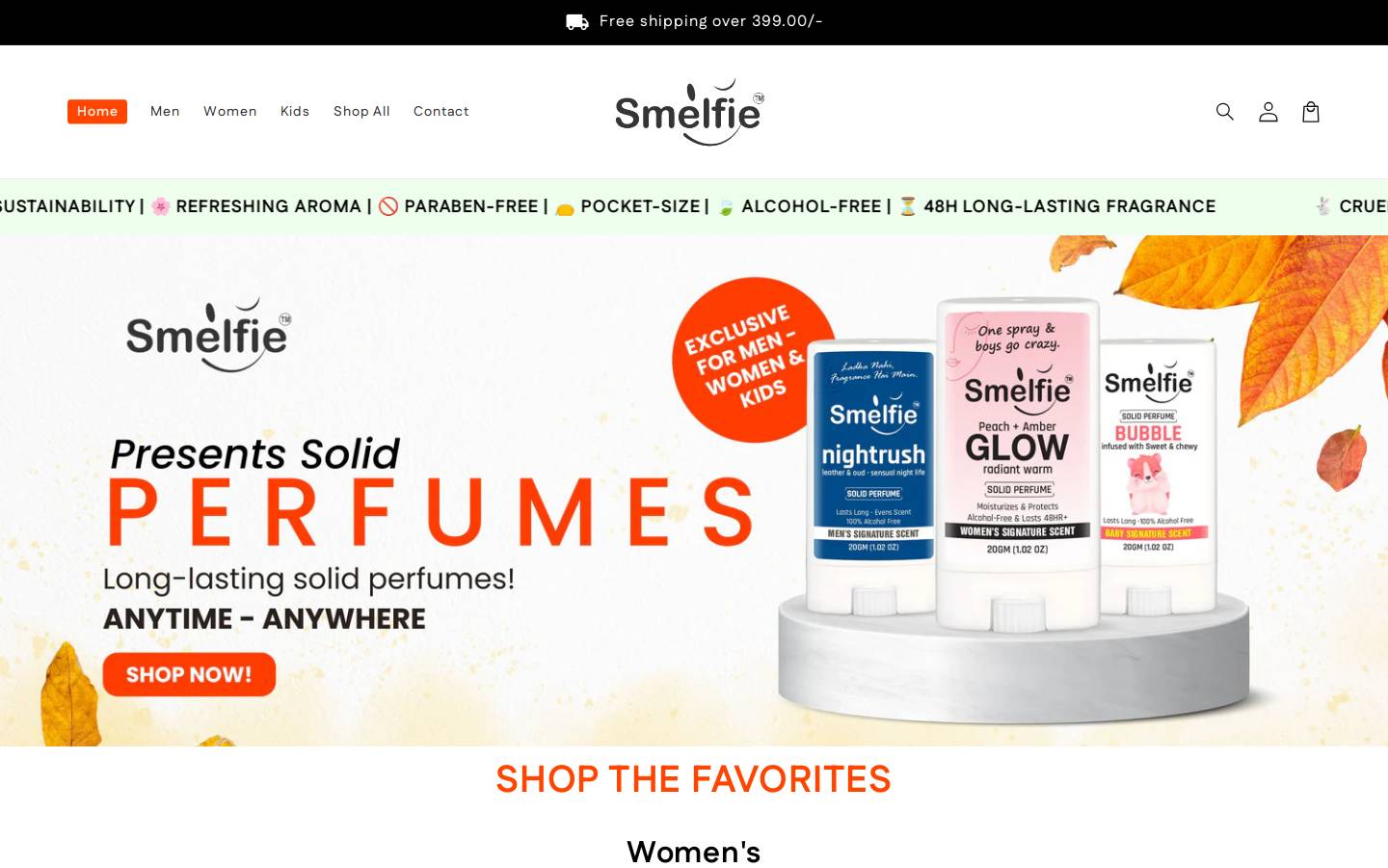 smelfie.in homepage screenshot