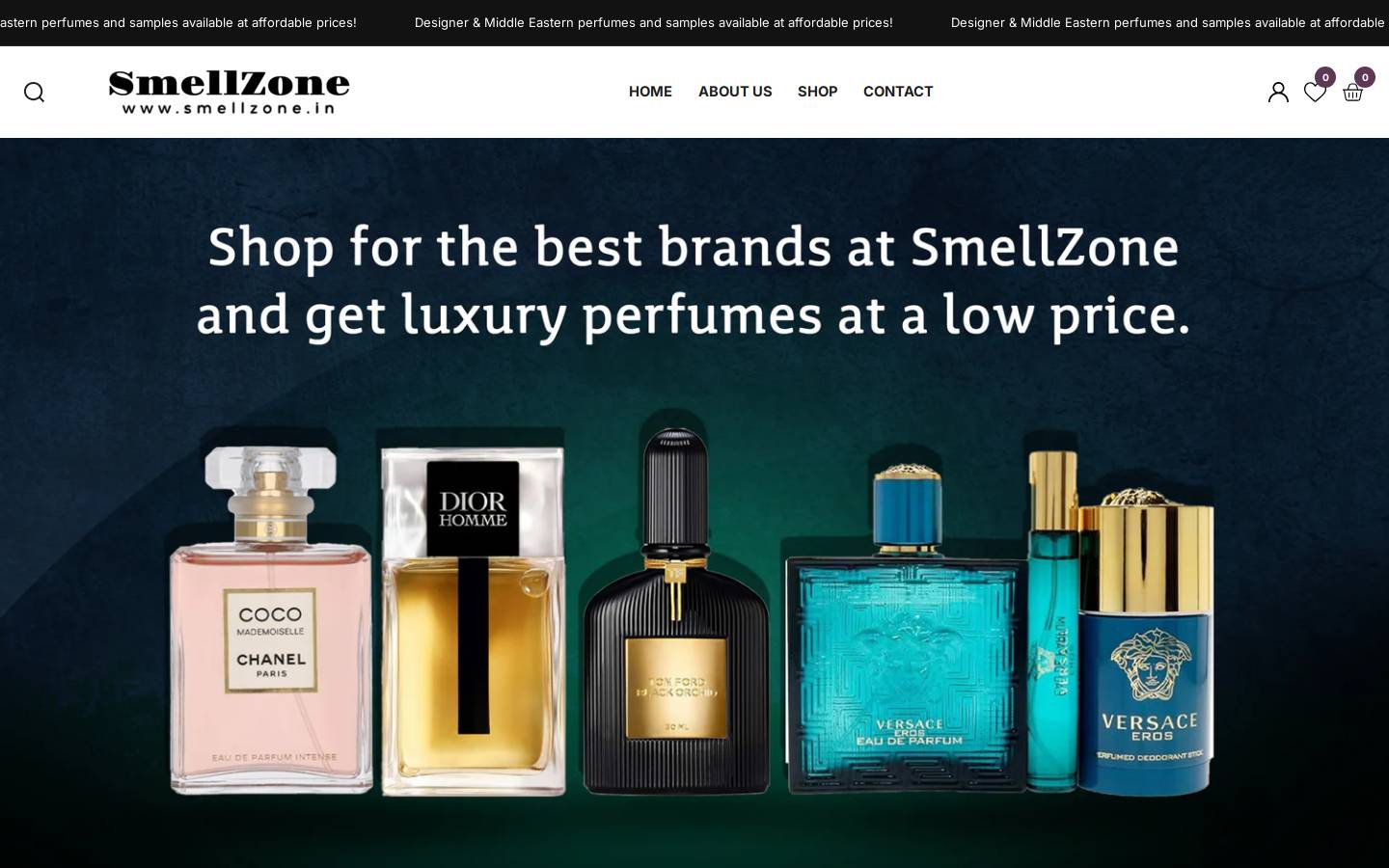 smellzone.in homepage screenshot
