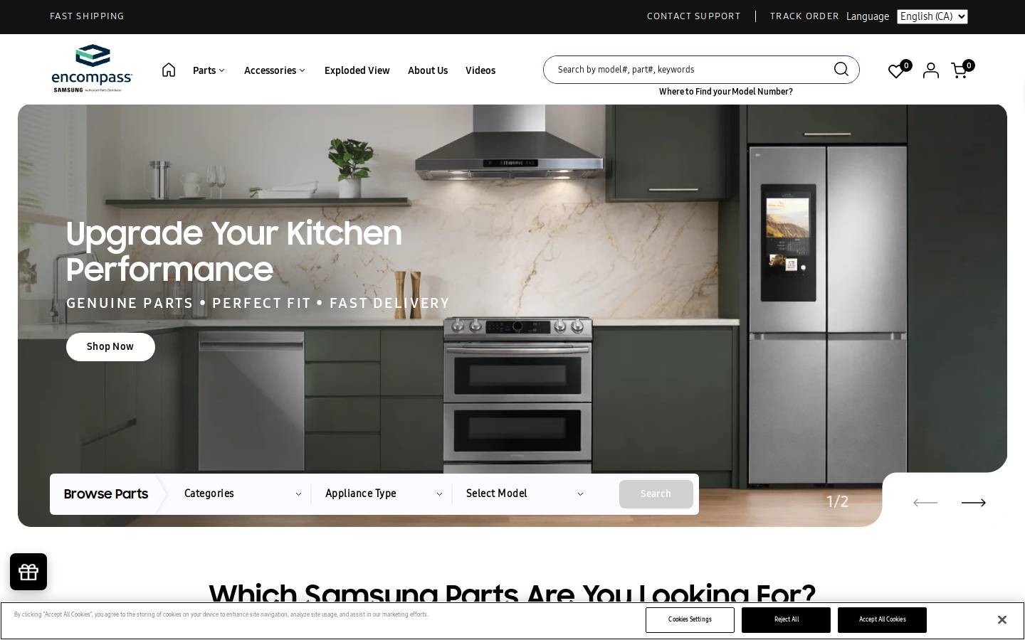 smgparts.ca homepage screenshot