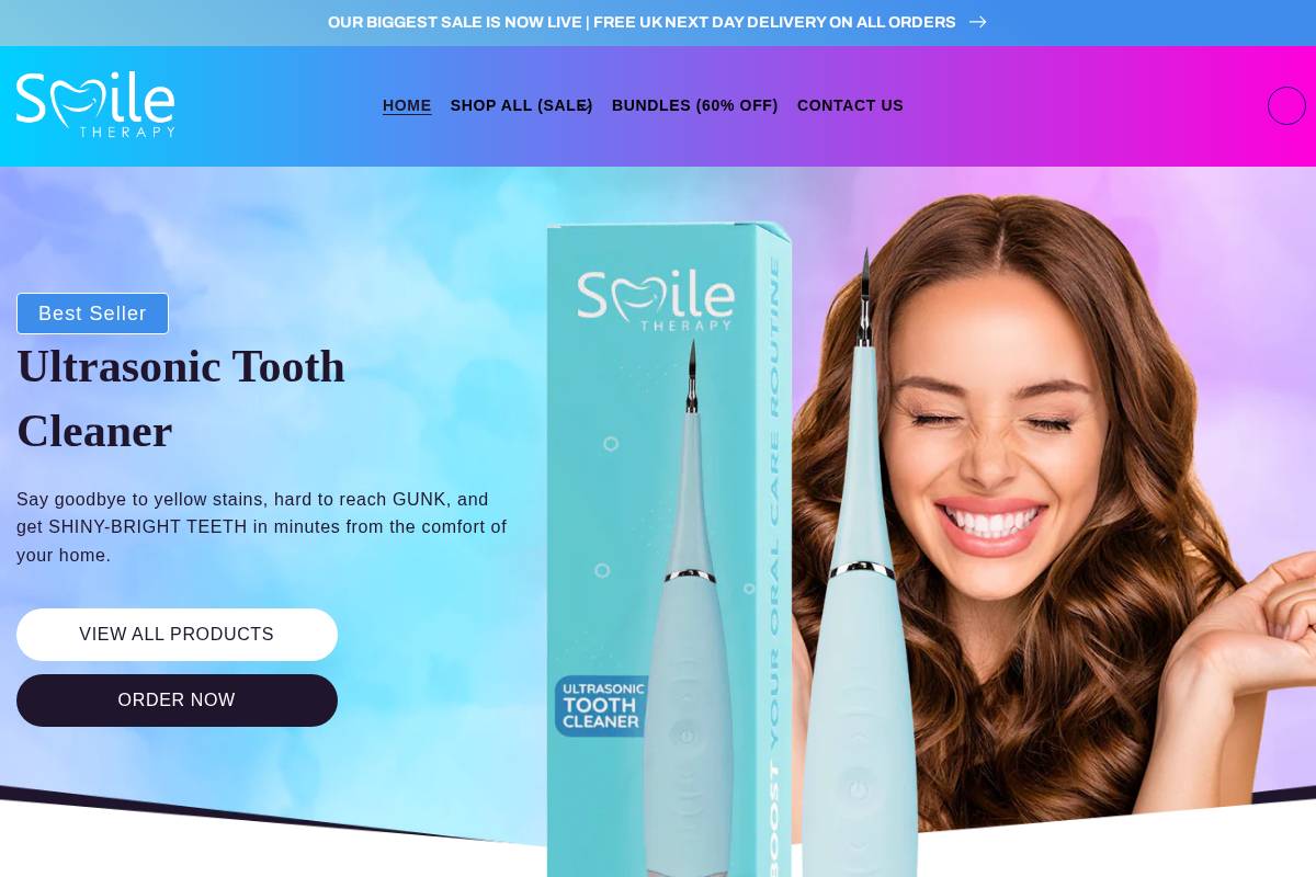 smile-therapy.co.uk homepage screenshot