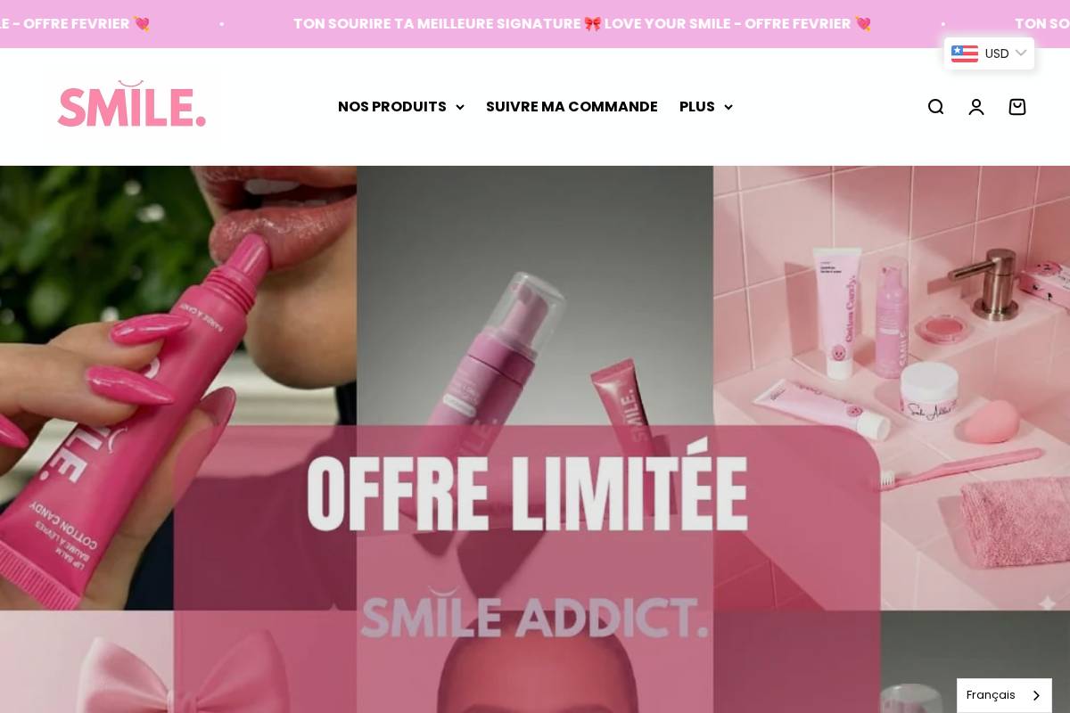 Smileaddict homepage screenshot