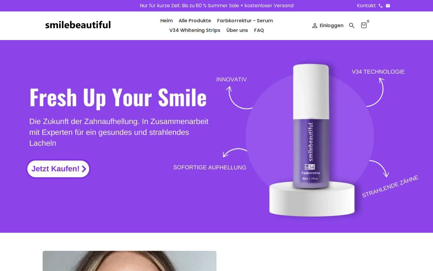 smilebeautifuls.de homepage screenshot