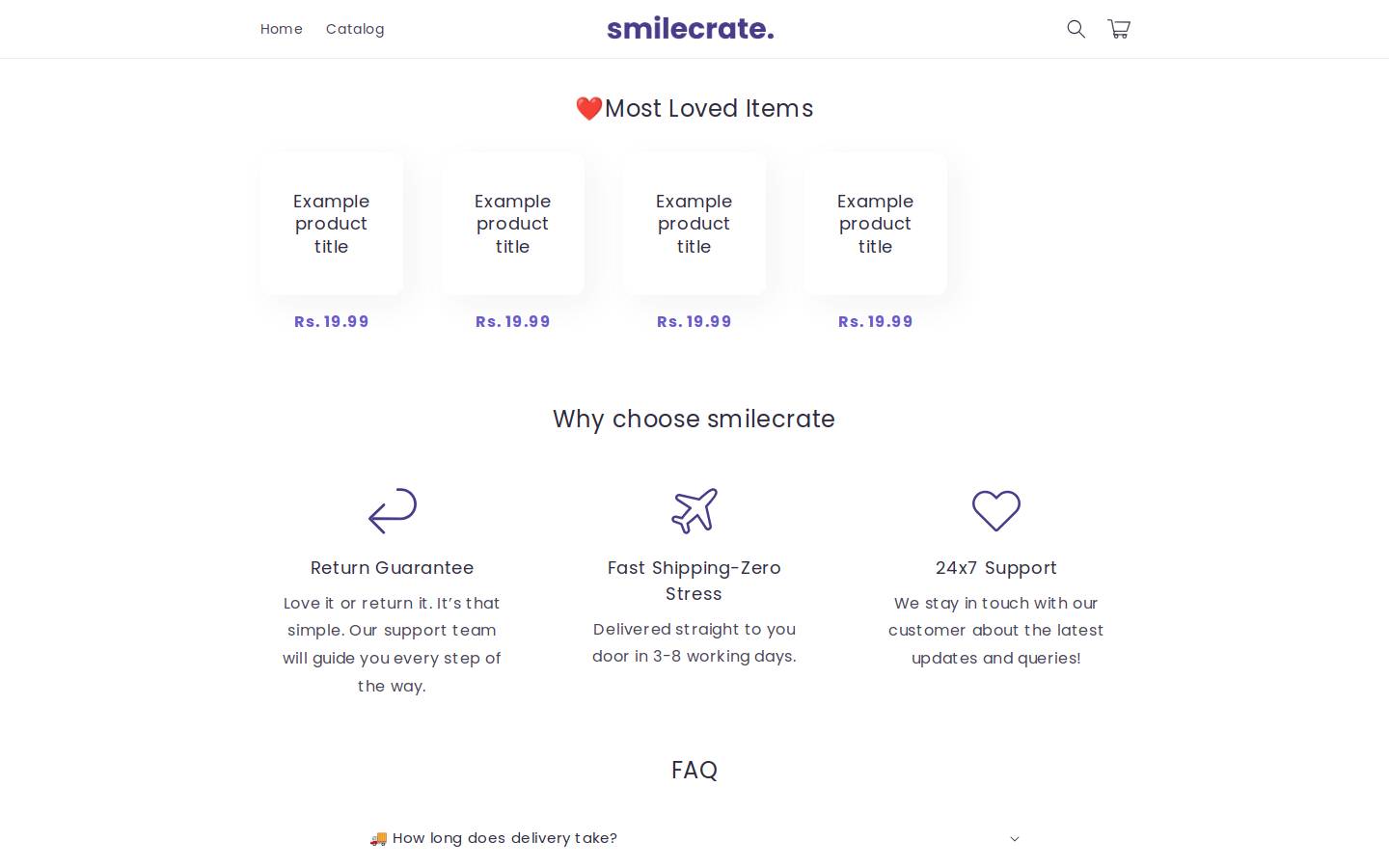 smilecrate.com homepage screenshot